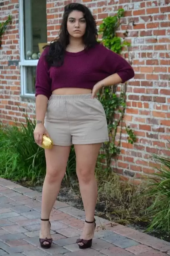 High Waisted Shorts For Plus Size Women